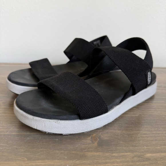 Keen Womens 10.5 Black Elle Back strap Strappy Comfort Sandals Summer Shoes - Picture 1 of 8
